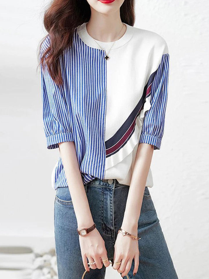 Jasmine Casual Puff Sleeve Knitted Sweater