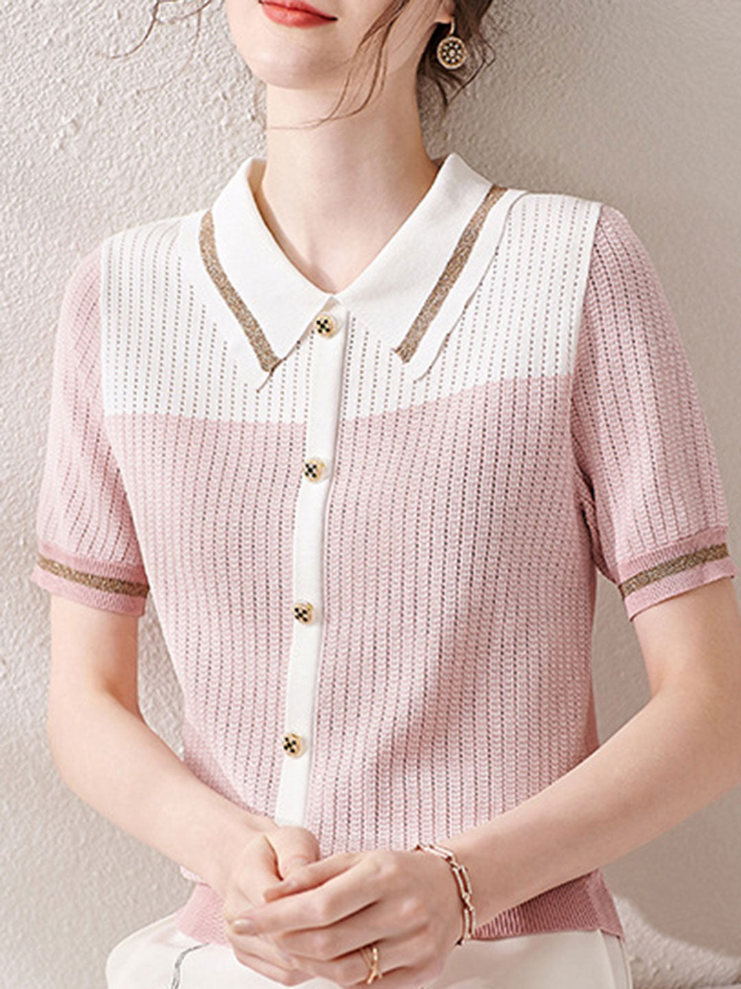 Lauren Classic Stitching Loose Knitted Sweater Top