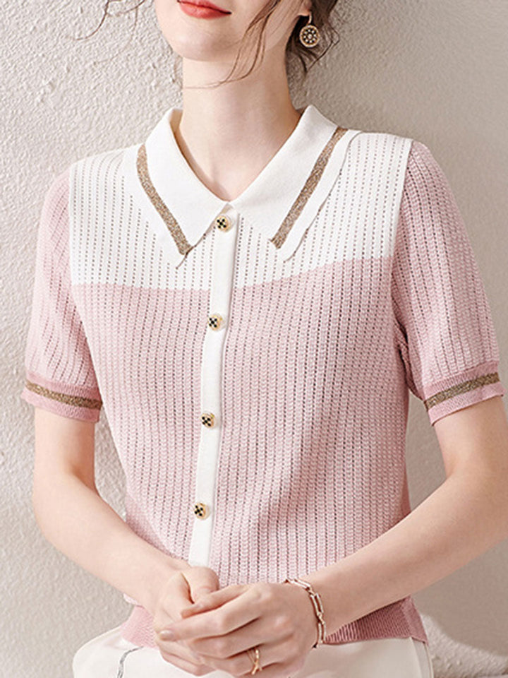 Lauren Classic Stitching Loose Knitted Sweater Top