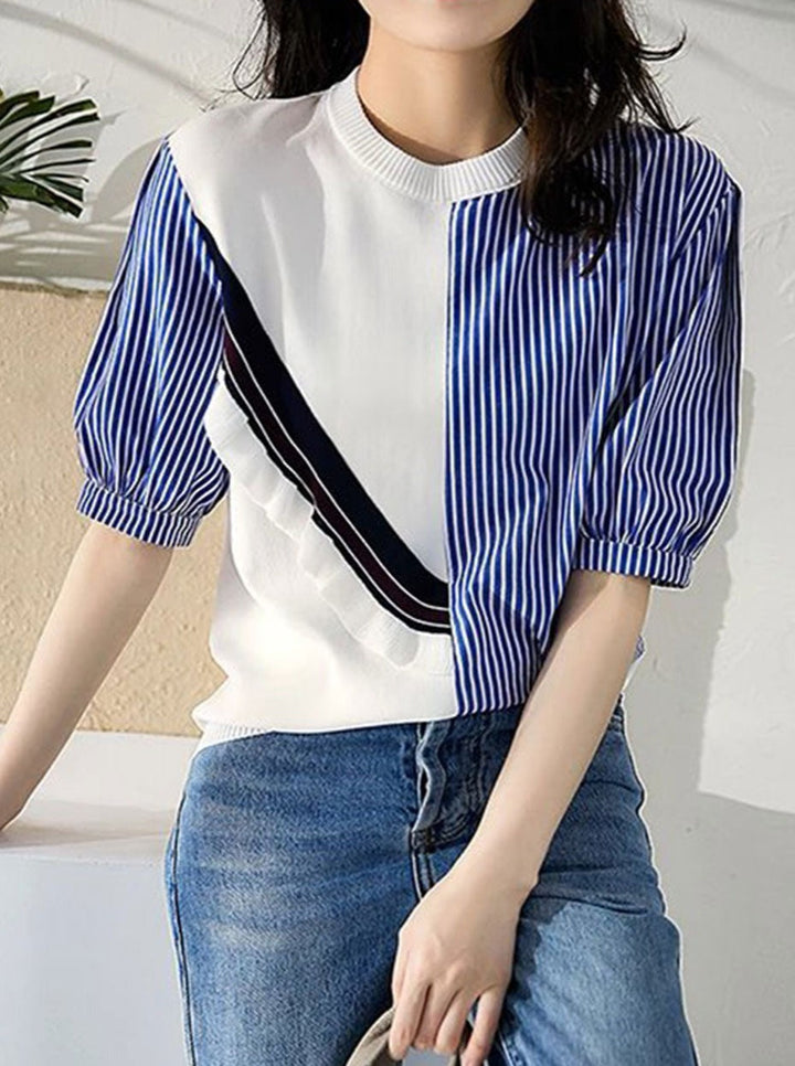 Jasmine Casual Puff Sleeve Knitted Sweater