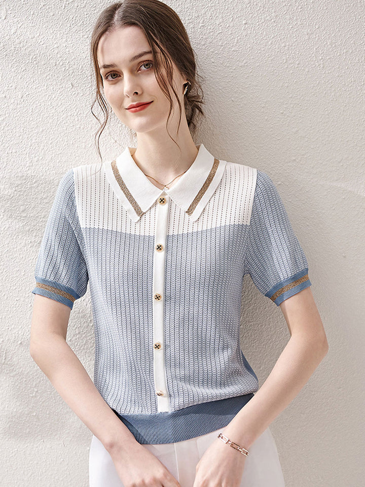 Lauren Classic Stitching Loose Knitted Sweater Top