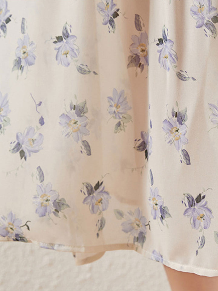 Zoey Retro Chiffon Printed Floral Dress
