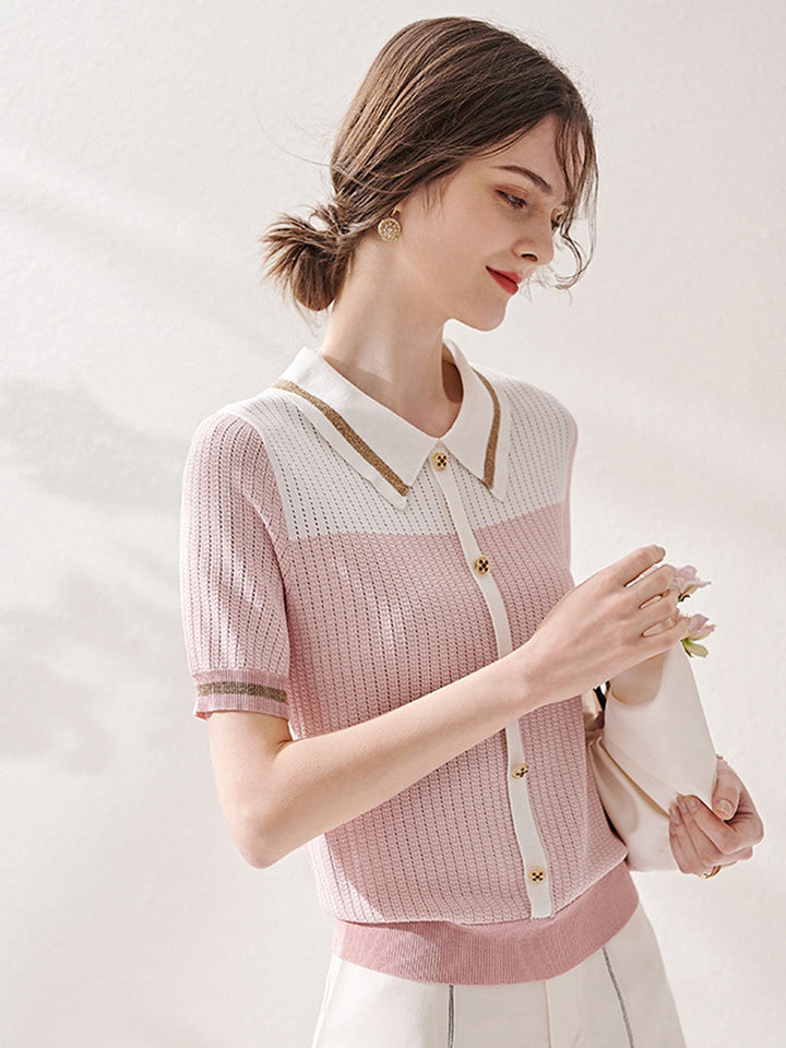Lauren Classic Stitching Loose Knitted Sweater Top