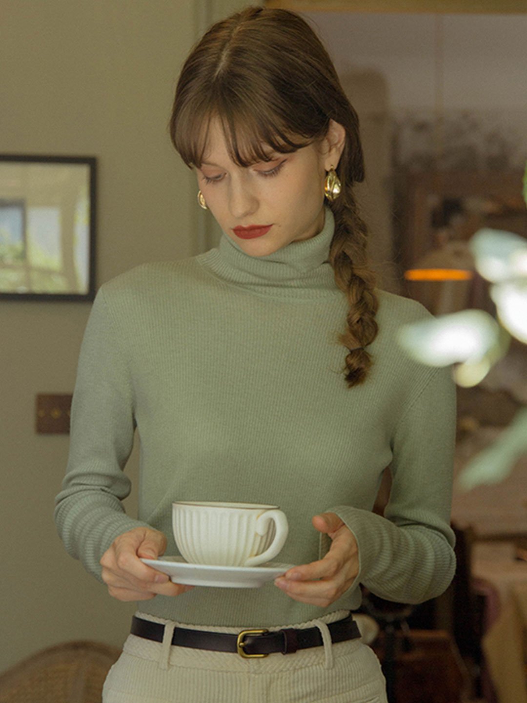 Teresa Classic Turtleneck Bottoming Knitwear