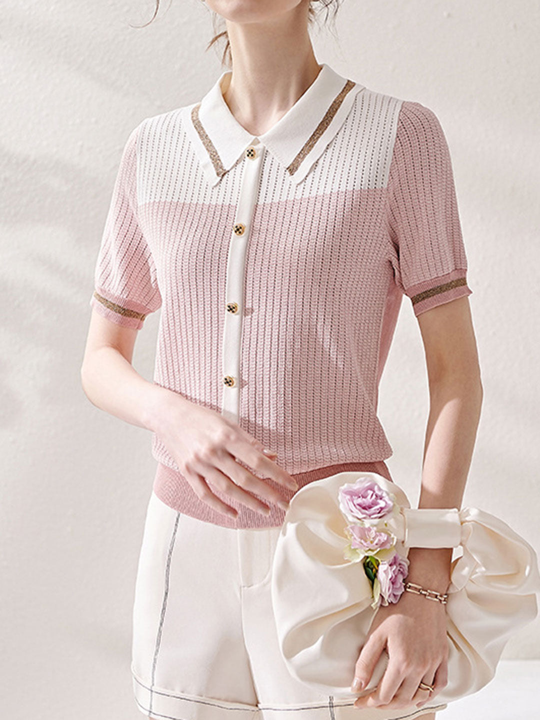 Lauren Classic Stitching Loose Knitted Sweater Top