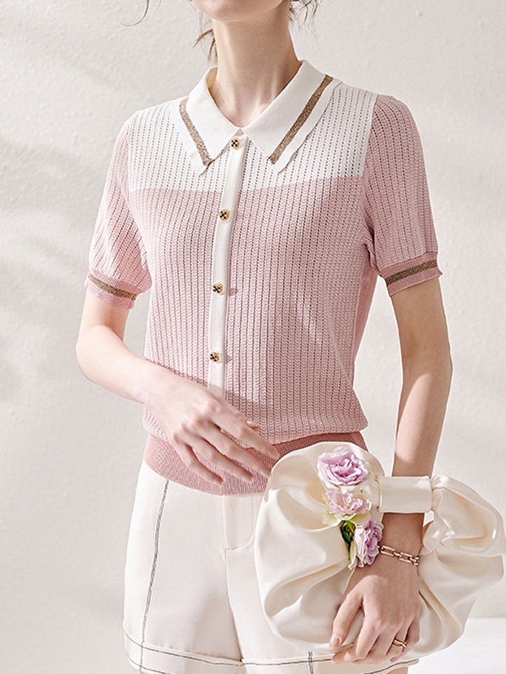 Lauren Classic Stitching Loose Knitted Sweater Top