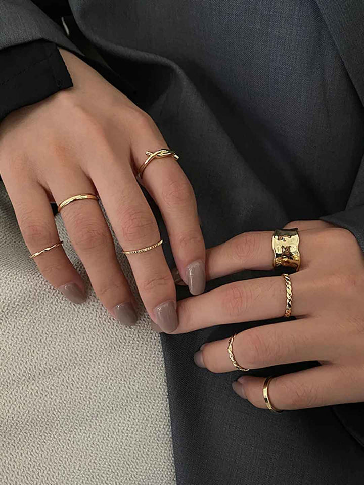 8pcs Simple Ring