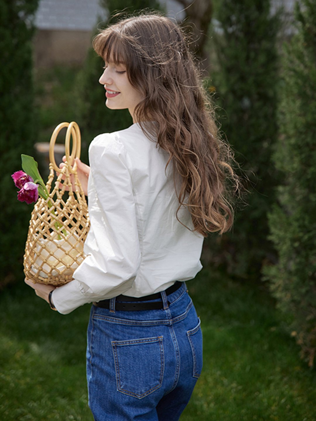 Jasmine Elegant V-Neck Puff sleeve Top
