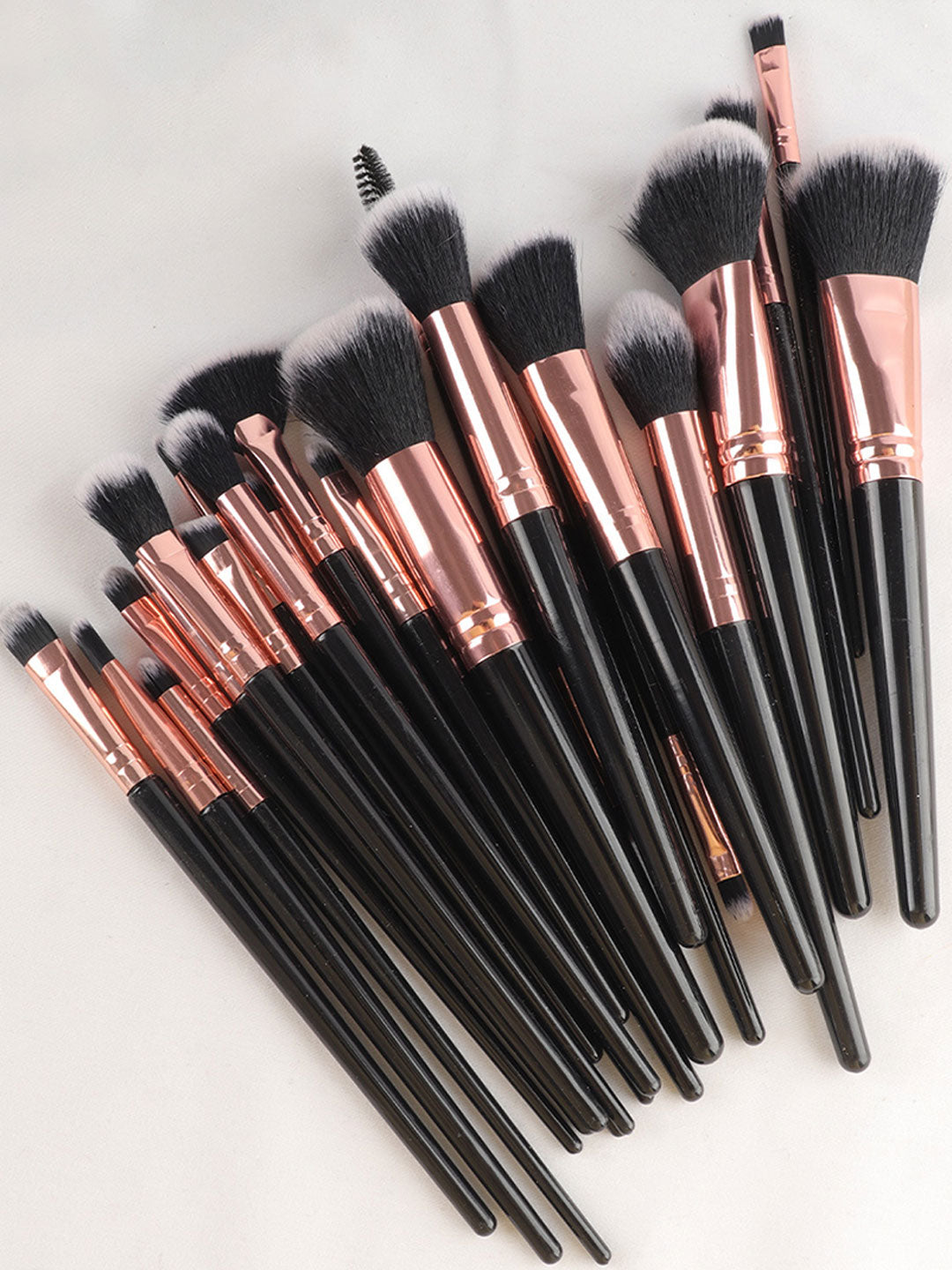 47Pcs Tweed Style Makeup Bag And Brushes Set Professional Tools