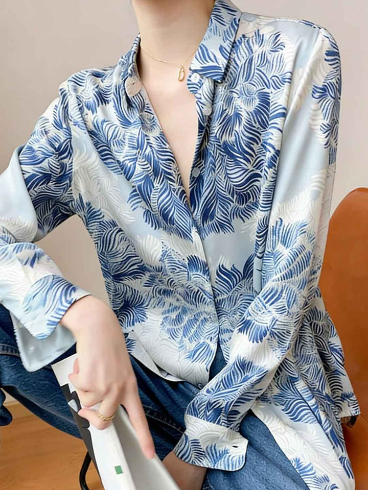 Gianna Daily Lapel Printed Shirt