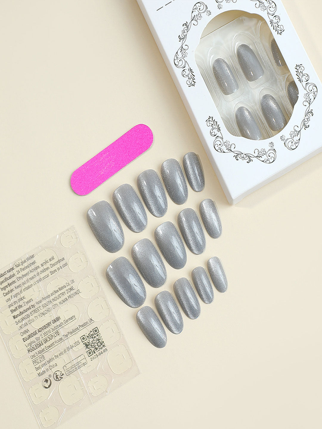 24 Pcs Removable Starry Sky Cat Eye Nail Stickers