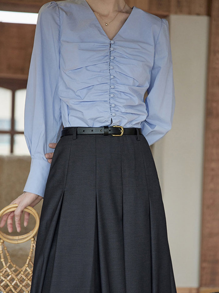 Jasmine Elegant V-Neck Puff sleeve Top