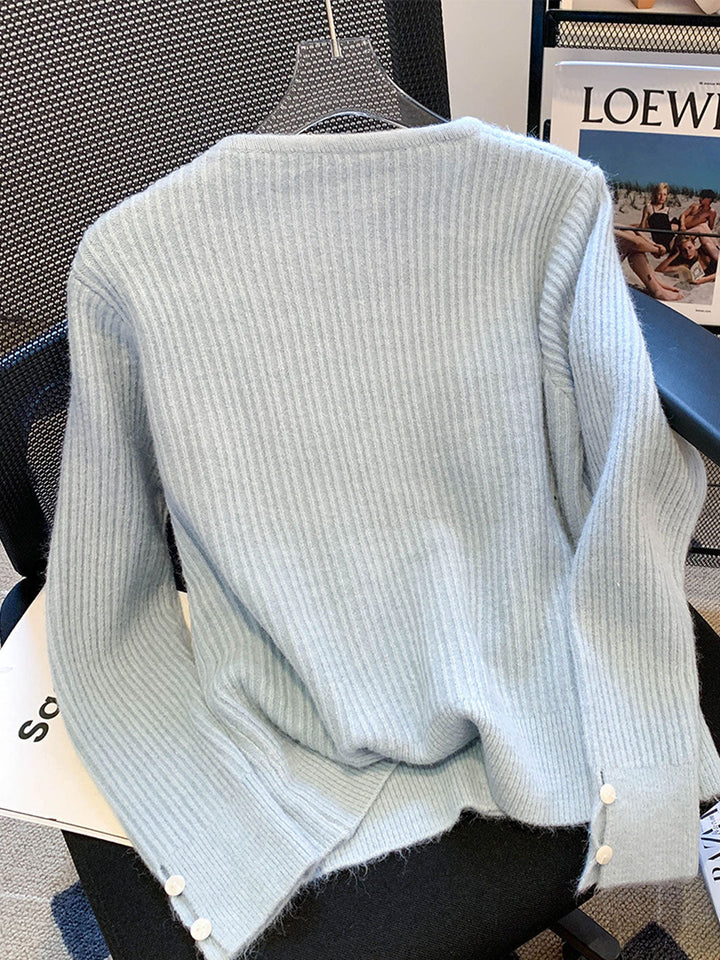 Alena French Style Double-breasted Knitted Cardigan