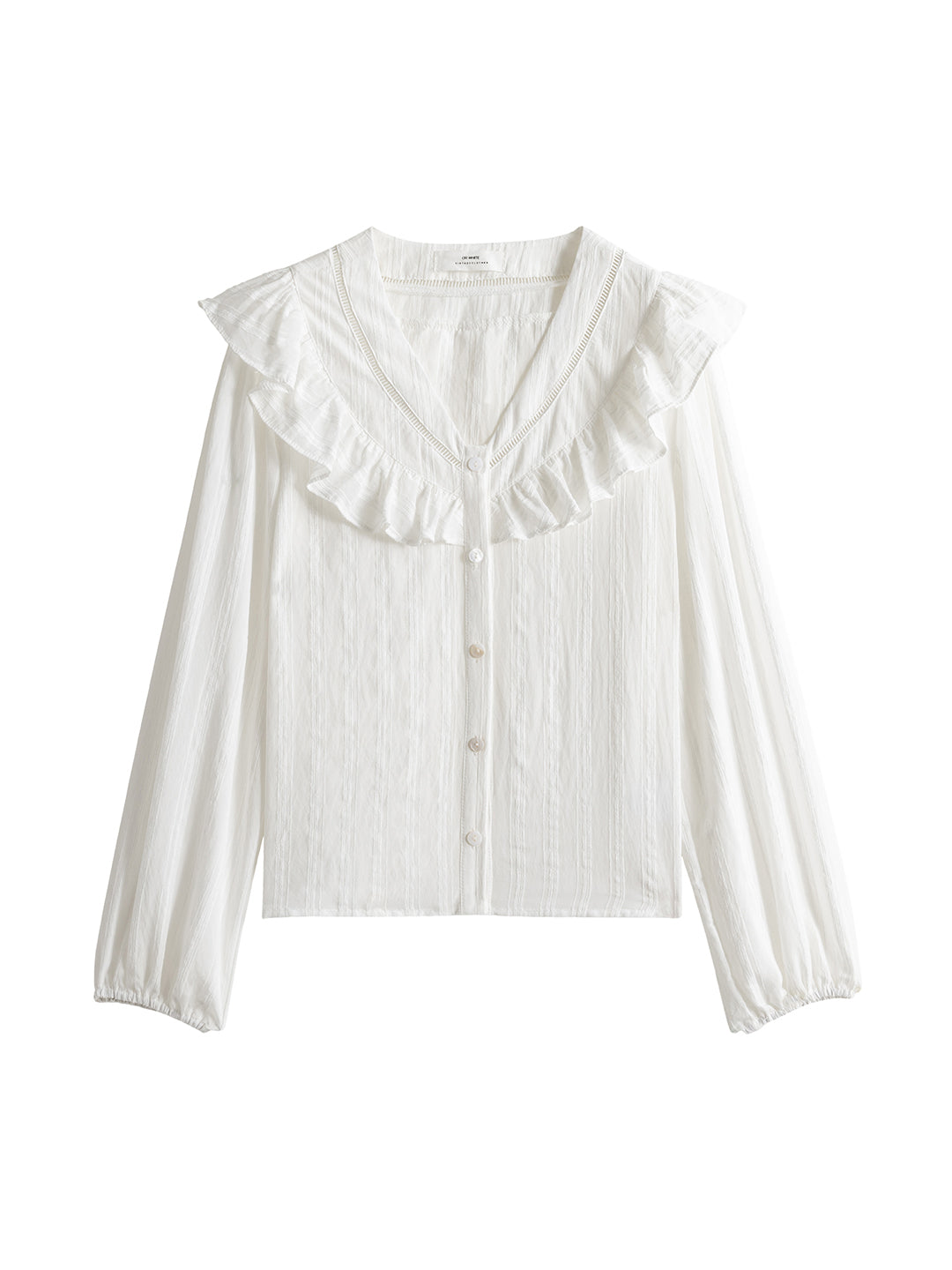 ROSELOVELLE Delicate Lace V-Neck Blouse