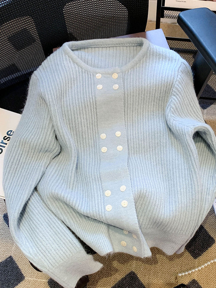 Alena French Style Double-breasted Knitted Cardigan