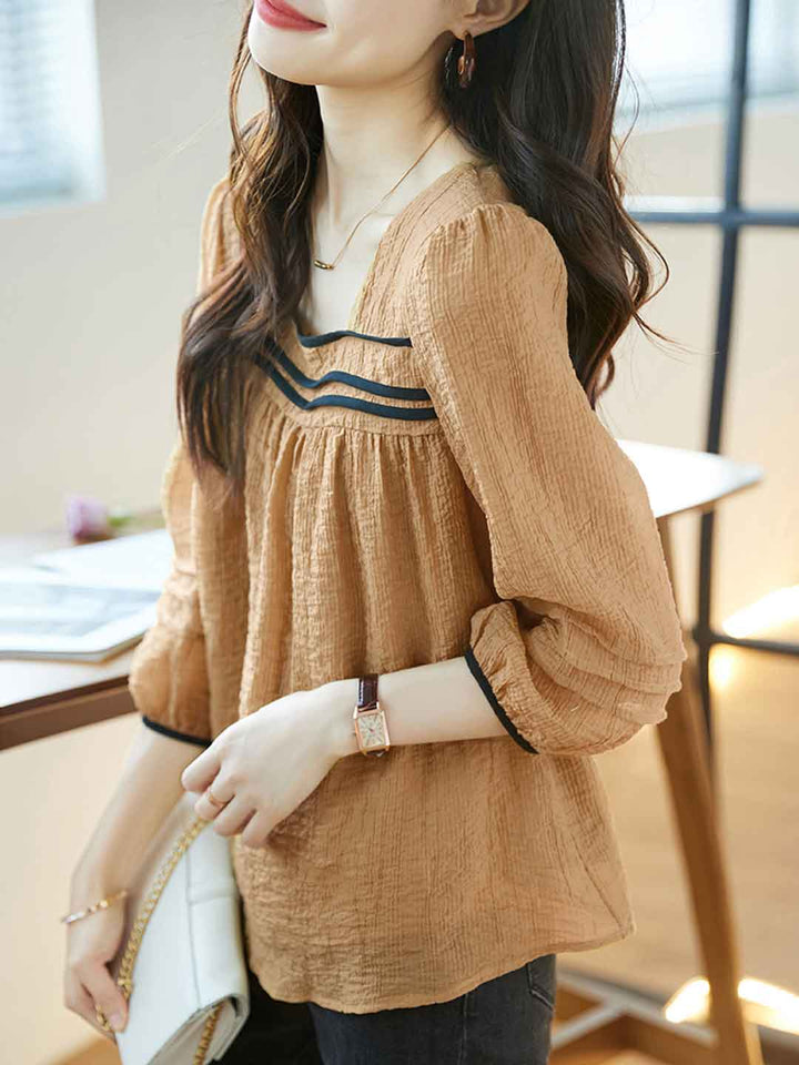 Bella Classic Back Hollowed Blouse