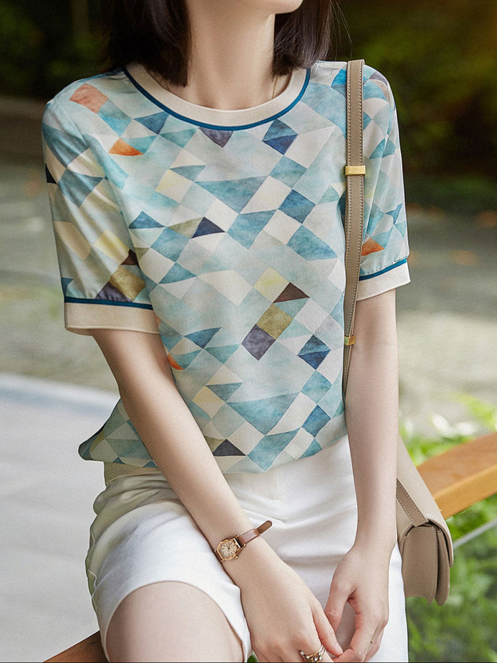 Bailey Casual Contrast Printed T-shirt