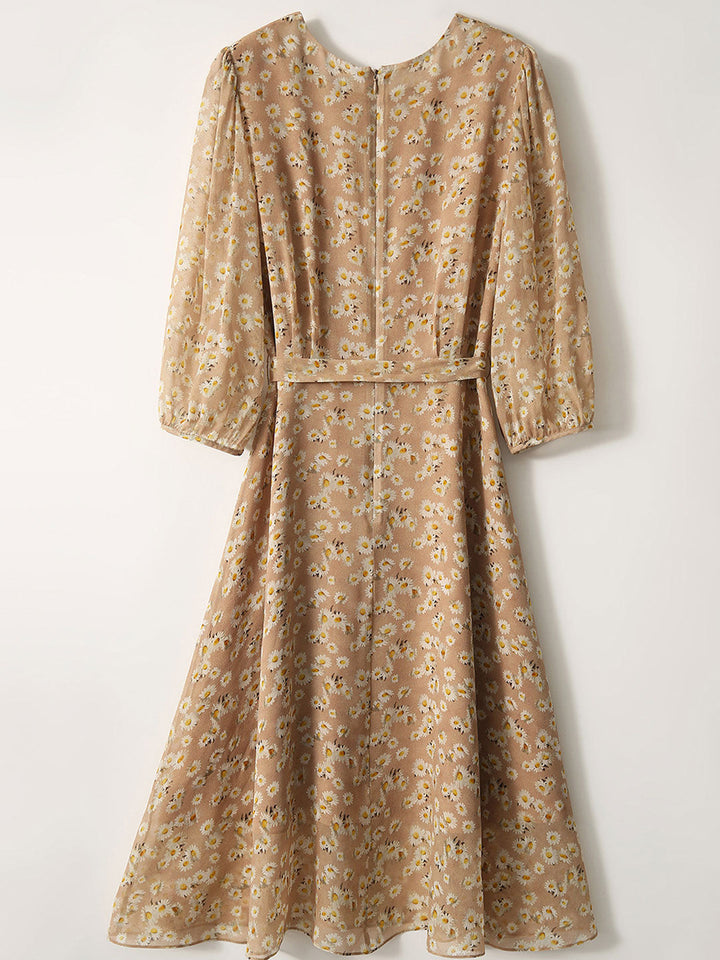 Elizabeth Vintage Daisy Printed Dress