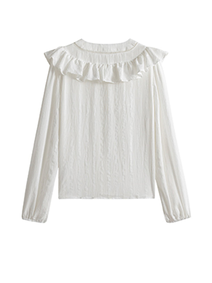 ROSELOVELLE Delicate Lace V-Neck Blouse