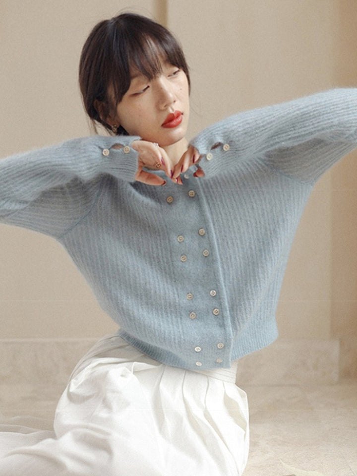 Alena French Style Double-breasted Knitted Cardigan