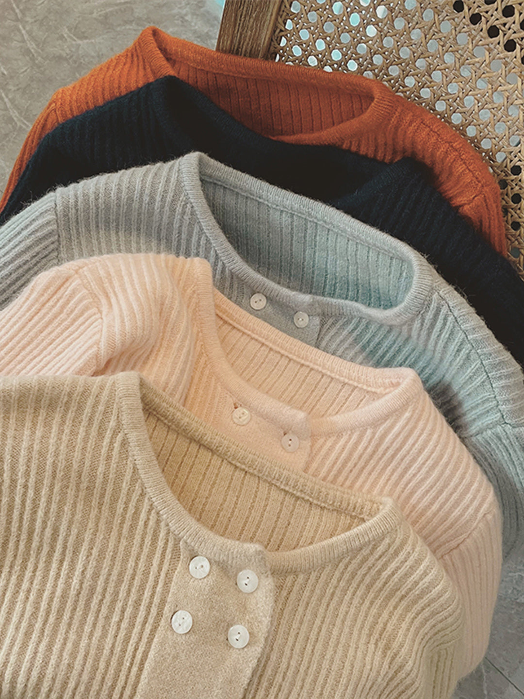 Alena French Style Double-breasted Knitted Cardigan