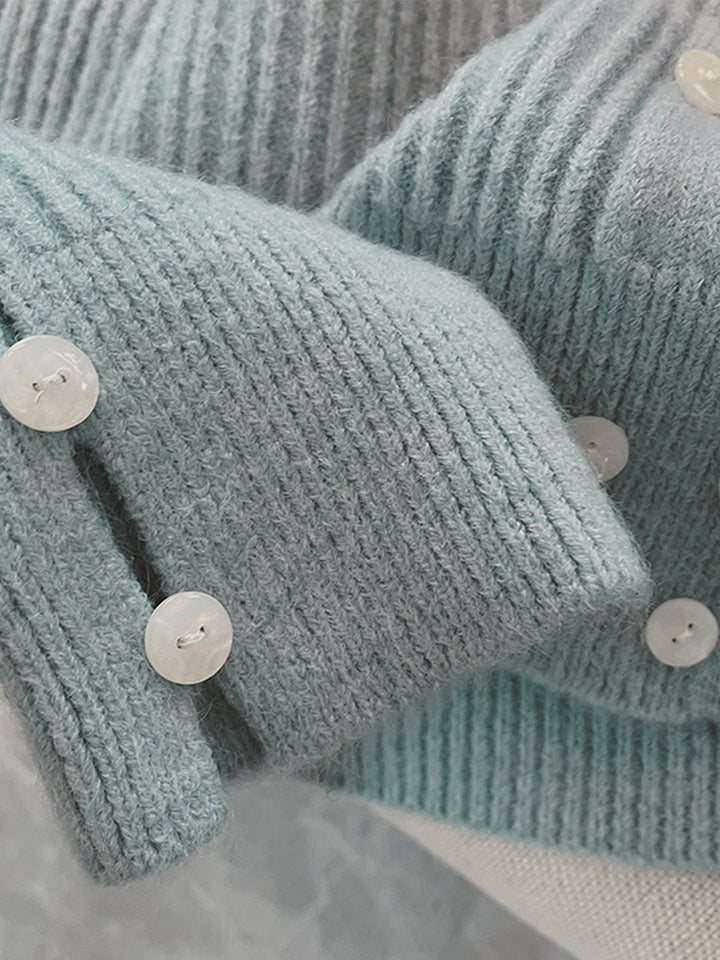 Alena French Style Double-breasted Knitted Cardigan