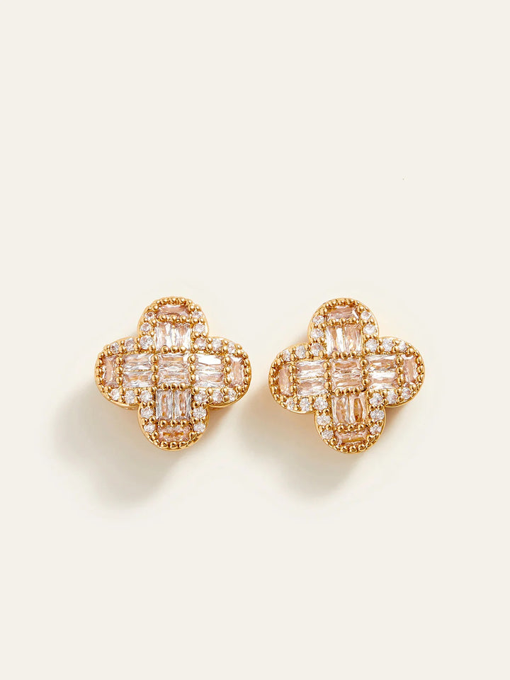 Crystal Flower Earrings