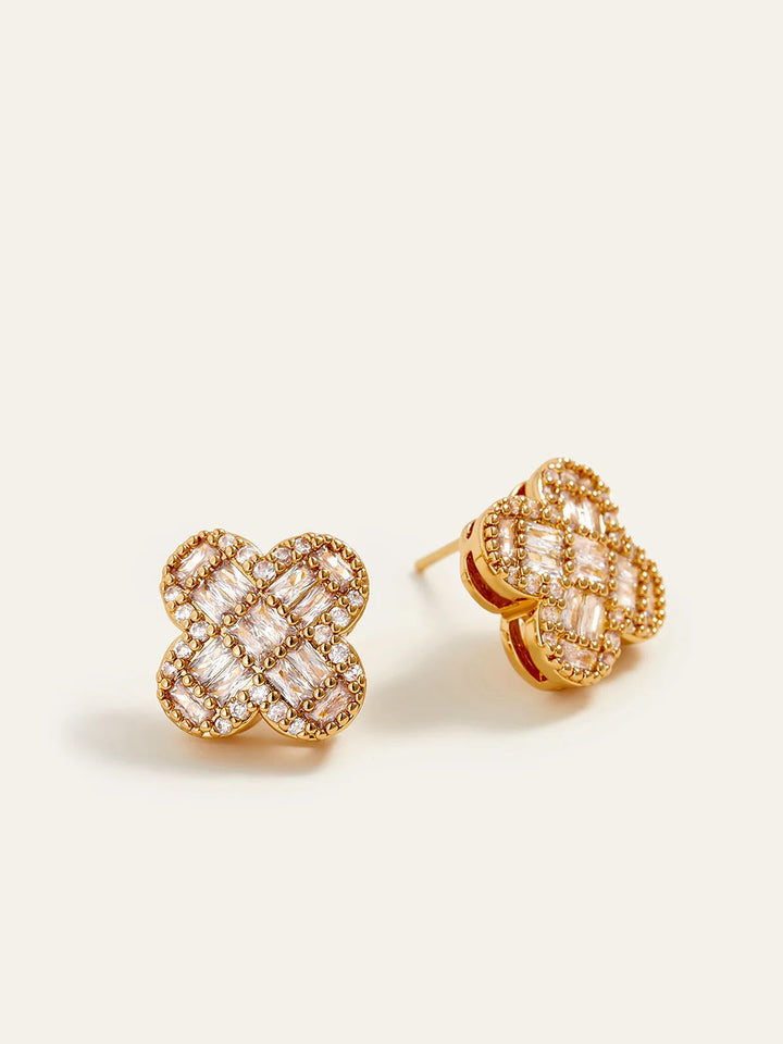 Crystal Flower Earrings