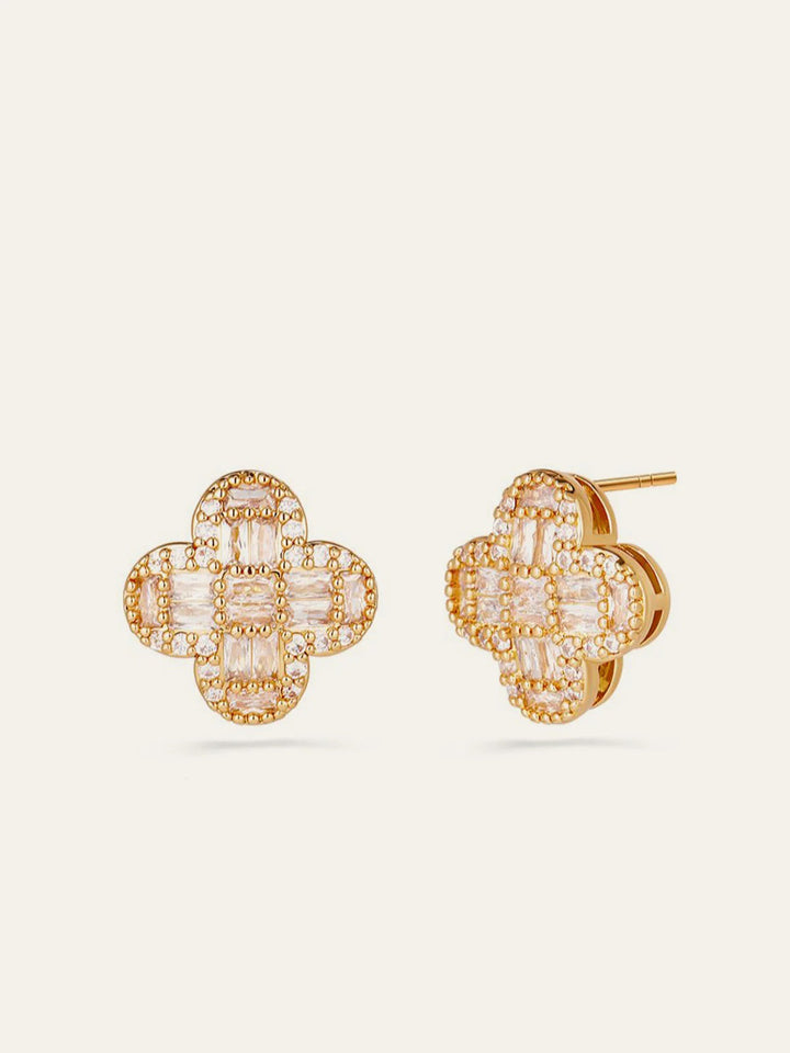 Crystal Flower Earrings
