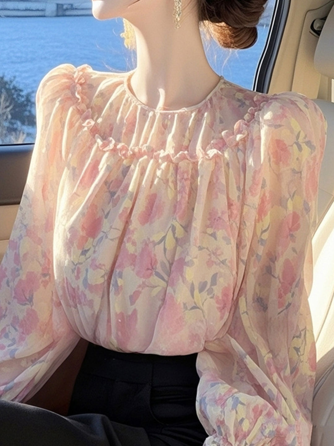 Emma Vacation Auricular Striped Blouse