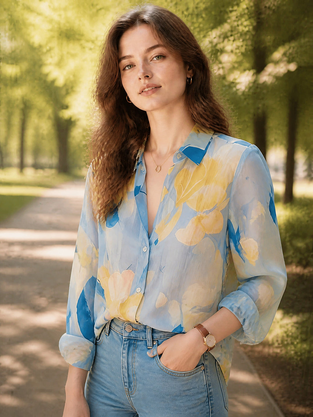 Olivia Daily Floral Printed Shirt